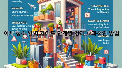 이사 청소 완벽 가이드: 단계별 정리, 효과적인 방법