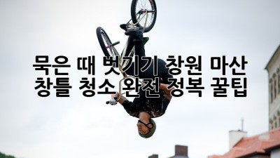 ✨ 묵은 때 벗기기! 창원 마산 창틀 청소 완전 정복 꿀팁 🏡
